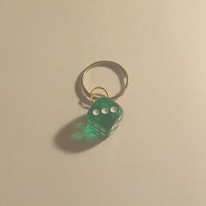 Green Dice Keychain
